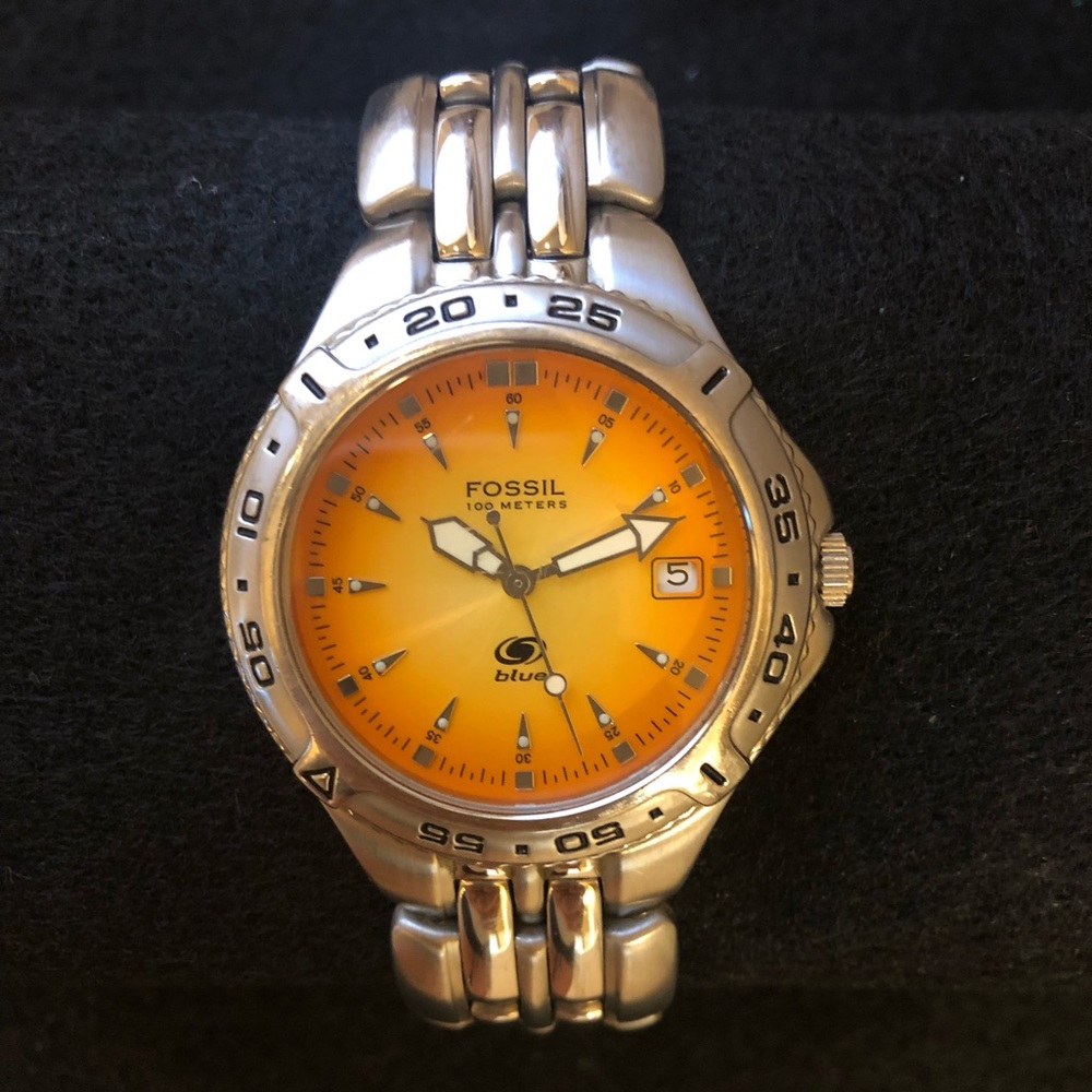 Men’s Fossil watch - orange face